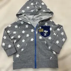 【美品】familiarSNOOPY ファミリアスヌーピー星柄パーカー 90