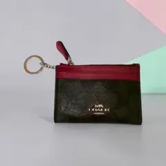 COACH シグネチャー コインケース キーリング付き