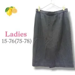 10『ひざ丈スカート』タイトスカート グレー【XL】シンプル 着回し ディリー