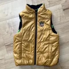 ミキハウス　ダブルb ベスト　130 マスタード　ジャケット　リバーシブル