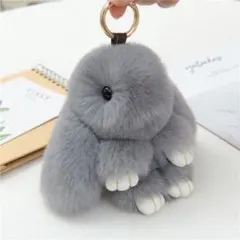 ラビットファー ドールチャーム キーホルダー