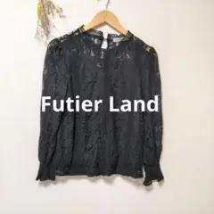 Futier Land フューティアランド レース ブラウス トップス ブラック