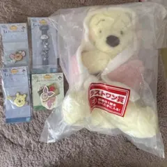 一番くじ くまのプーさん ラストワン賞 ふわふわケープぬいぐるみ　おまけ付き