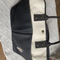 US POLO ASSN. トートバッグ ネイビー/アイボリー