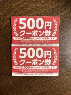 500円クーポン券 2,000円以上利用可