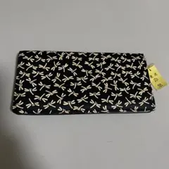 □新品 送料込み□鹿革 漆付け トンボ柄 印伝 日本製 ラウンド 