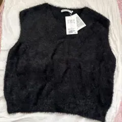 シャギーVネック ニットベスト