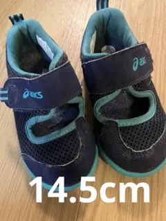 asics ネイビー/ターコイズ サンダル