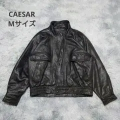 CAESAR 羊革 レザーブルゾン 短丈 Y2K ボンバージャケット М
