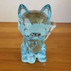 猫型置物 透明青色