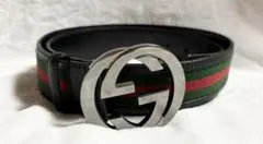 GUCCI GGロゴバックル レザーベルト