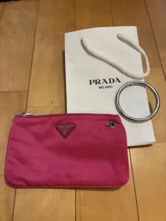 【新品未使用】PRADA ポーチ 1N0693ナイロン ピンク