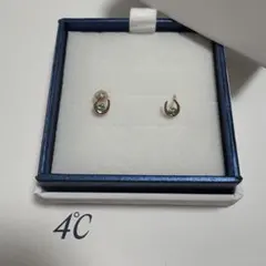 4°Cピアス　K10ピンクゴールド