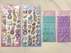 ぷくキラ キティ タイルシール フワフワうさちゃん・まじかるみゅーちゃん セット