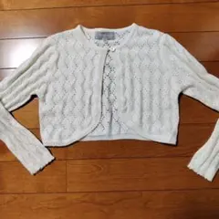 白いレースのカーディガン 120
