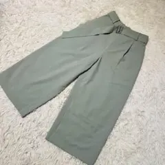 美品　ノーリーズソフィ ワイドパンツ　ミントグリーン　イージーパンツ 春服
