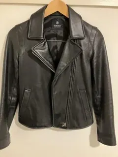 【美品】ナノユニバース　本革ラムレザージャケット　黒