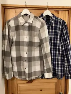 【ATTACHMENT】チェックシャツ 2枚セット サイズ2/3