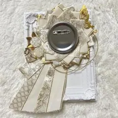 ロゼット 54mm~57mm 推し活 痛バ デコ 推し活 白 ホワイト