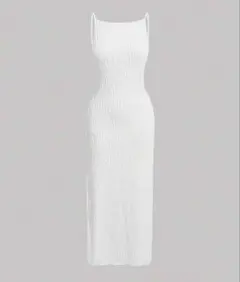SHEIN MOD キャミソール　ワンピース　ホワイト
