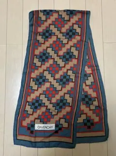 GIVENCHY　ジバンシー　シルク　ロングスカーフ　フランス製 GIVENCHY / ジバンシー ◇スカーフ/シルク/花柄/レッド/タグ付き