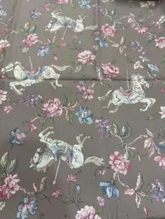 こうの早苗　馬薔薇柄生地　1M