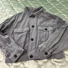 GU グレー コーデュロイジャケット M