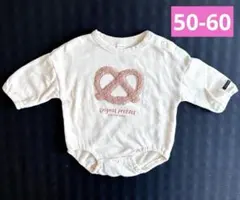 テータテート♡プレッツェルロンパース♡裏起毛 50-60
