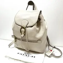 【良品】COACH コーチ イーヴィー Cロゴ金具 リュック アイボリーのサムネイル