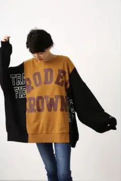 ロデオクラウンズ GRL リメイクビッグスウェット ヴィンテージ 大きいサイズ