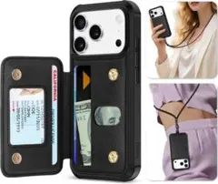 iPhone17 Pro 対応 ケース ショルダーストラップ付き