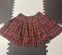 美品✨ 子供服 キッズ 赤チェック フレアスカート 150 160 Mサイズ