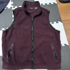 Eddie Bauer フリースベスト ボルドー XL/XG