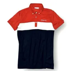 アディダス　レディース ゴルフ ポロシャツ L 赤/白/黒G252