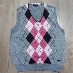 Golden Bear ゴールデンベア　ベスト　レディース L　アーガイル柄