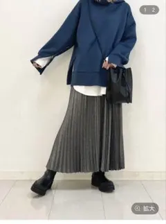 ダンボールソデジップフーディー　ブルー　ジーナシス