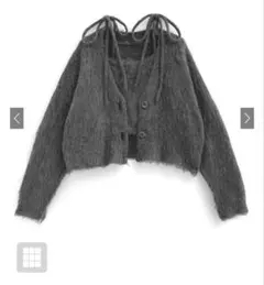 GRL キャミソール×カーディガンシャギーニットアンサンブル pm502