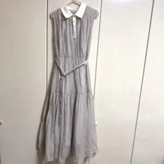 ポロカラー♡シアーティアードワンピースのサムネイル