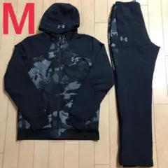 UNDERARMOUR中綿ジャージ上下セットMメンズBLACK定価27500円