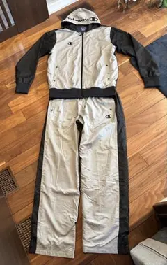 Champion フルジップジャージセット ベージュ/ブラック