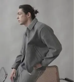 H&M ルーズフィットフェルトジャケット モーガン蔵人 着用 モデル