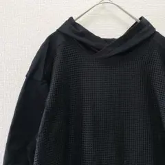 希少✨️メッシュ切替 フーディーワンピース 半袖 ブラック 黒 フリーサイズ