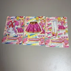アイカツ 3枚セット ピンクトルテ ピンクトルテコーデ