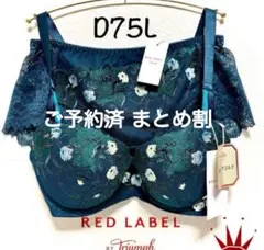 ＊D75L レッドレーベル バイ トリンプ0104 ブラ＆ショーツ Green