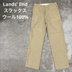 Lands’ End スラックス ウール100%ベージュ W36 薄手のサムネイル