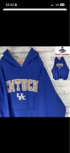 《刺繍ロゴ》FootLocker ケンタッキー大学 フーディー パーカー 古着