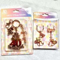 【最終価格】東京ディズニーリゾート 40周年記念キーホルダー 2種類セット