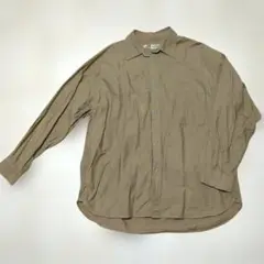 無印良品 コットン長袖シャツ Lサイズ ブラウン系