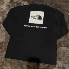 ノースフェイス　ロングスリーブ Tシャツ ブラック　バックプリント　L