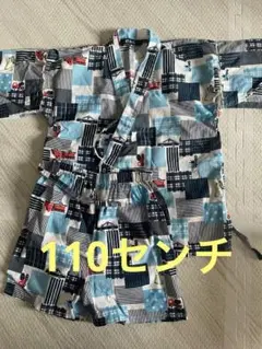 車柄パッチワーク甚平 100cm　はたらく車